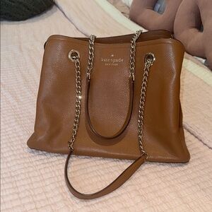Kate Spade Brown Shoulder Bag with Chain Straps